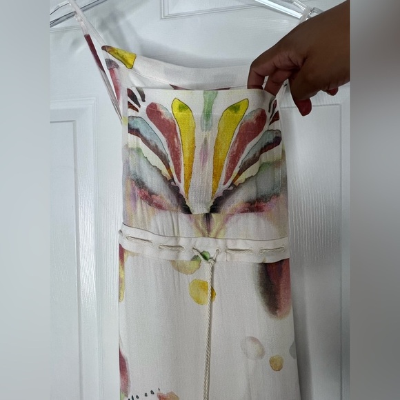 Free People watercolor Maxi Dress Sz 10 - Picture 7 of 15